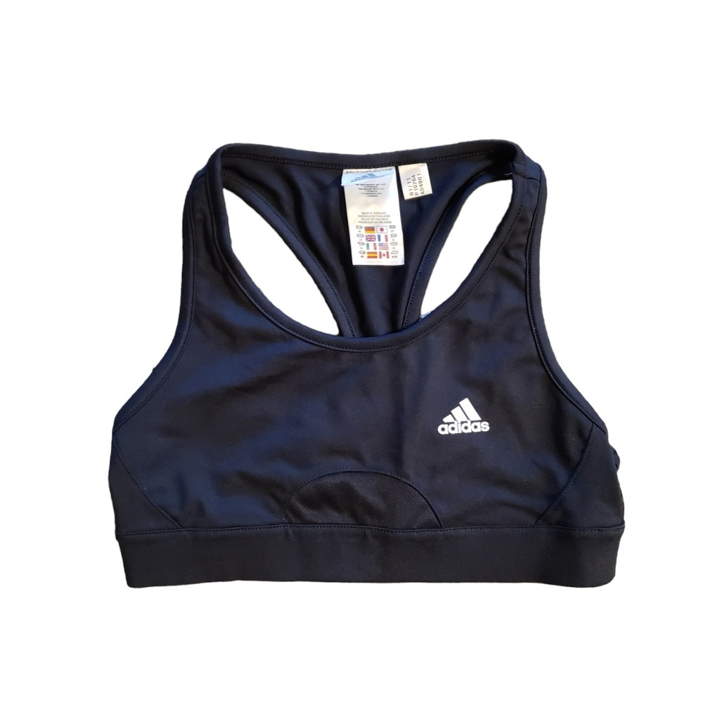 Adidas Black Racerback Sports Bra Women’s Size Medium